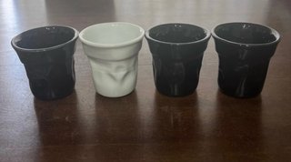Set 4 Bicchierini Porcellana Stropicciati Bialetti