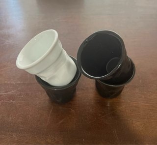 Set 4 Bicchierini Porcellana Stropicciati Bialetti