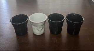 Set 4 Bicchierini Porcellana Stropicciati Bialetti
