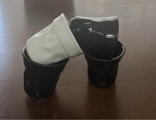 Set 4 Bicchierini Porcellana Stropicciati Bialetti