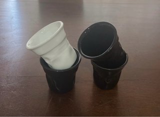 Set 4 Bicchierini Porcellana Stropicciati Bialetti