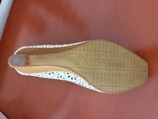Zapatos de mujer con cuña Beige Talla 38