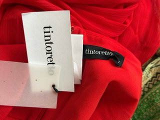 Vestido largo fiesta Tintoretto rojo