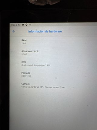 Tablet Lenovo Negra/Azul