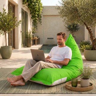 Puff esterno triangolare XXL in tessuto Oxford PVC