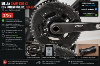 Potenciómetro Quarq Dzero SRAMRed22 170mm+ 52/36