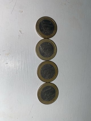 4 Monedas Búho 1 Euro Grecia