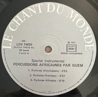 GUEM VINILO LP PERCUSION AFRICANA AFRO CUBANA