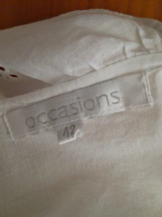 Camisa blanca estilo Ibicenco con volantes