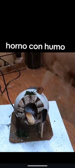 Horno con humo decorativo