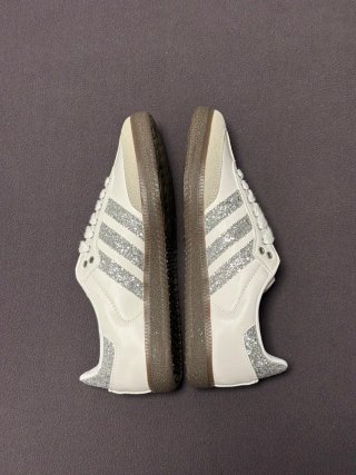 Adidas Samba Glitter Plata mujer talla 39 1/3