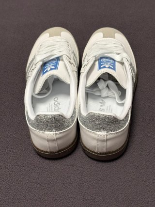 Adidas Samba Glitter Plata mujer talla 39 1/3