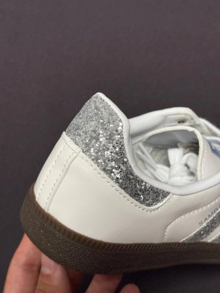 Adidas Samba Glitter Plata mujer talla 39 1/3