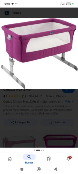 Culla portatile Chicco Next2Me