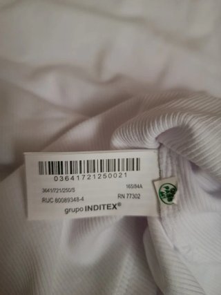 Camiseta Zara Blanca Manga Corta