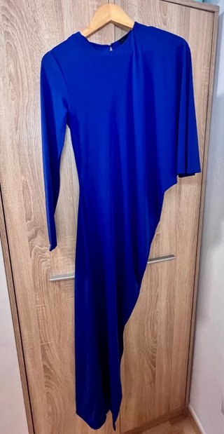 Vestido largo azul Zara