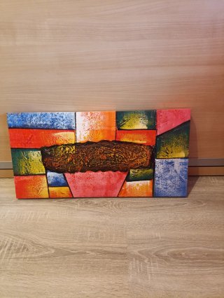 Cuadro abstracto relieve 70x30 cm