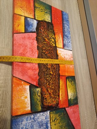 Cuadro abstracto relieve 70x30 cm
