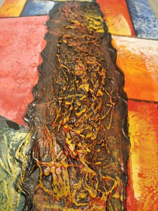 Cuadro abstracto relieve 70x30 cm