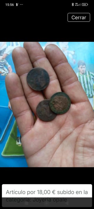 3 Monedas 5 Céntimos 1870