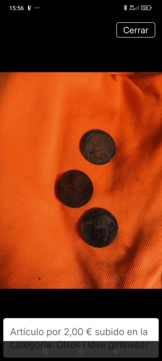 3 Monedas 5 Céntimos 1870