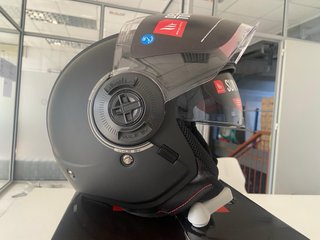 Casco MT Jet OF502SV B Viale SV S Negro gafa solar