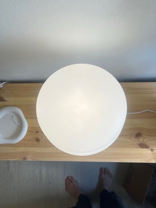 Lámpara Mesa Mid Century Blanca