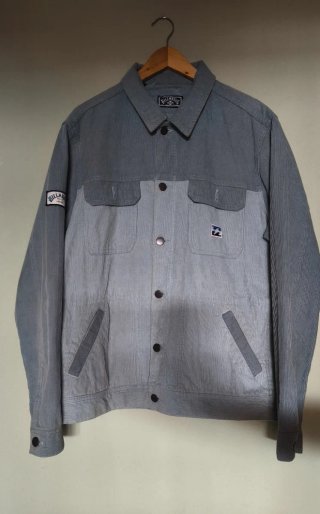 Chaqueta Vintage Pana Billabong Celeste