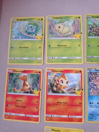 18 Cartas Pokémon 25 Aniversario McDonald's