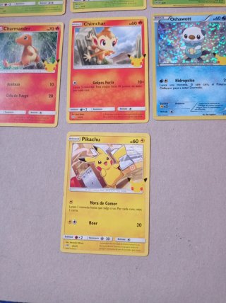 18 Cartas Pokémon 25 Aniversario McDonald's