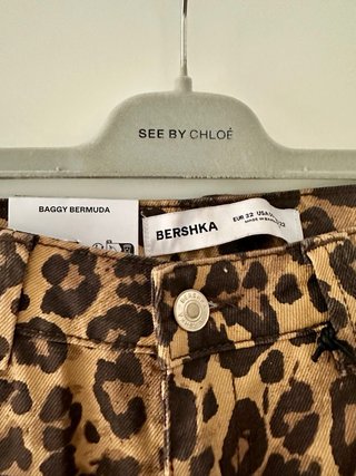 Pantalones cortos leopardo mujer