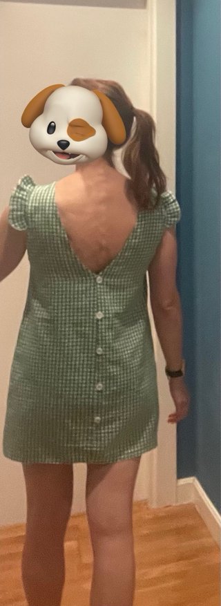 Vestido cuadros verde y blanco Talla S