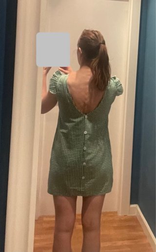 Vestido cuadros verde y blanco Talla S
