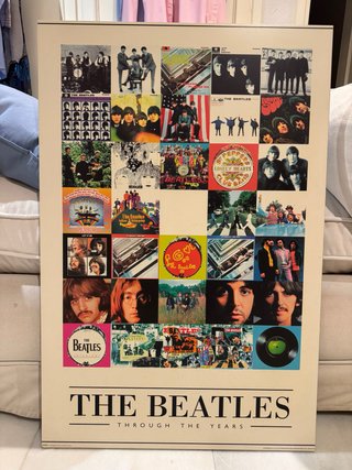 Cuadro The Beatles Portadas Discos Madera 90x60