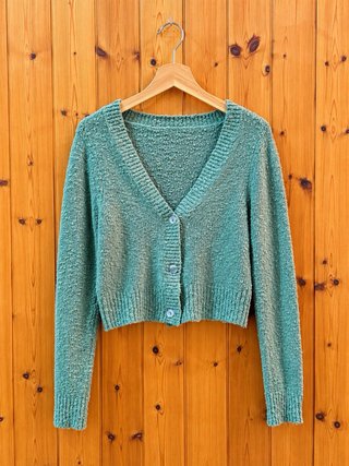 Cardigan Verde Cropped Nueva T. Xs/S