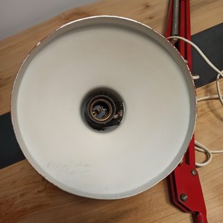 Lampada da scrivania vintage rossa