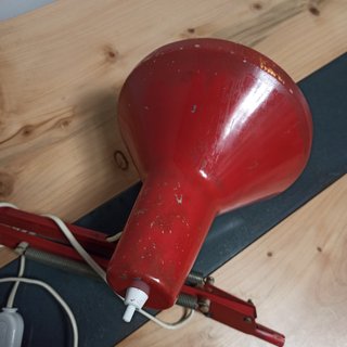 Lampada da scrivania vintage rossa