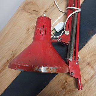 Lampada da scrivania vintage rossa