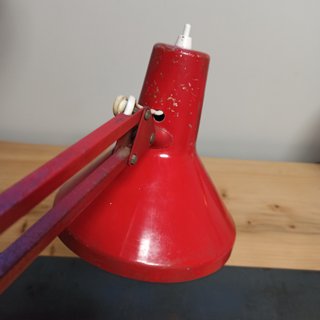 Lampada da scrivania vintage rossa