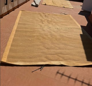Alfombra de ratán y yute