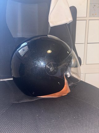 Casco Moto Jet Garibaldi G11 Negro Brillo Talla S