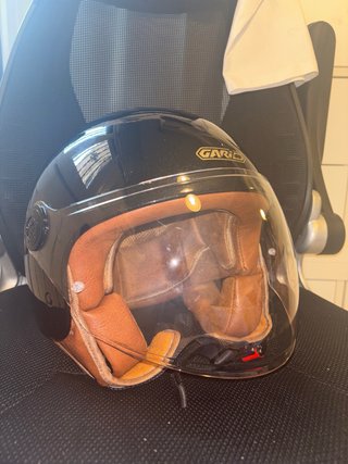 Casco Moto Jet Garibaldi G11 Negro Brillo Talla S