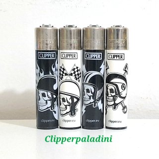 Set 4 Accendini Clipper Design Teschio