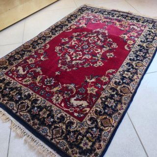 Tappeto Persiano Isfahan trama seta- 125x84 cm