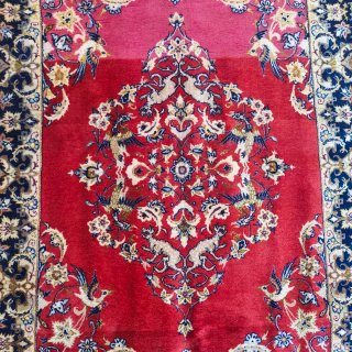 Tappeto Persiano Isfahan trama seta- 125x84 cm