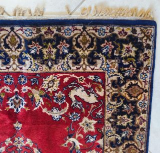 Tappeto Persiano Isfahan trama seta- 125x84 cm