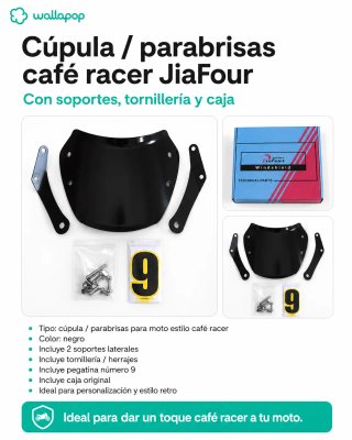 Cúpula Café Racer Universal + Soportes