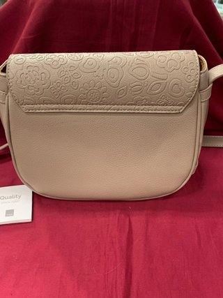 Borsa tracolla Thun ecopelle beige floreale