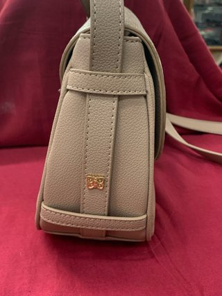 Borsa tracolla Thun ecopelle beige floreale