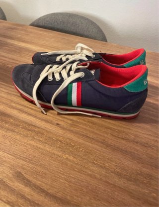 Zapatillas El Ganso Azul y Rojo